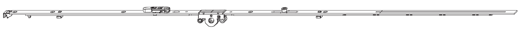 MAICO -  Cremonese MULTI-MATIC anta ribalta antieffrazione altezza maniglia fissa con piedino e dss per ribalta - gr / dim. 1090 - entrata 15 - alt. man. 400 - lbb/hbb 841 - 1090