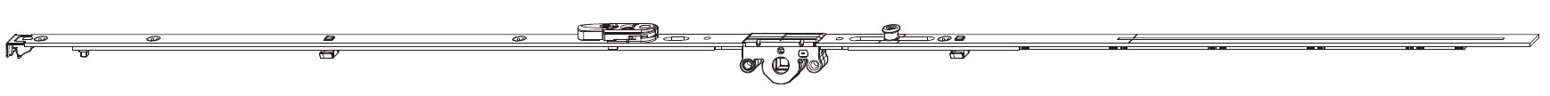 MAICO -  Cremonese MULTI-MATIC anta ribalta antieffrazione altezza maniglia fissa con piedino e dss per ribalta - gr / dim. 1590 - entrata 15 - alt. man. 500 - lbb/hbb 1341 - 1590