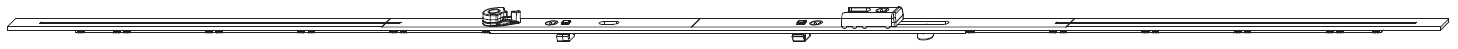 MAICO -  Catenaccio MULTI-MATIC asta a leva altezza maniglia variabile per cava ferramenta - col. ARGENTO - gruppo / dimensioni 2250 - lbb/hbb 1751-2250