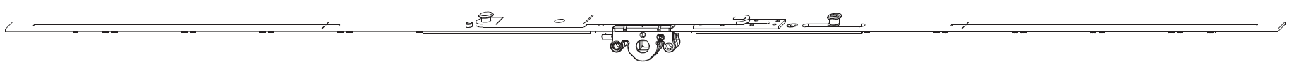 MAICO -  Cremonese MULTI-MATIC per vasistas altezza maniglia variabile con forbice per ribalta premontata - gr / dim. 1000 - entrata 15 - alt. man. CENTRALE - lbb/hbb 701-1000