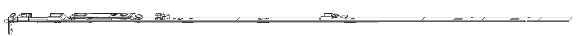 MAICO -  Catenaccio MULTI-MATIC a leva altezza maniglia fissa per canalino - gruppo 2200 - hbb/lbb 1951-2200 - altezza maniglia 1050