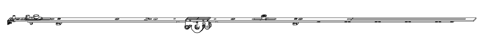 MAICO -  Cremonese MULTI-MATIC anta ribalta altezza maniglia fissa con piedino senza dss per ribalta - gr / dim. 2450 - entrata 15 - alt. man. 1050 - lbb/hbb 2201 - 2450