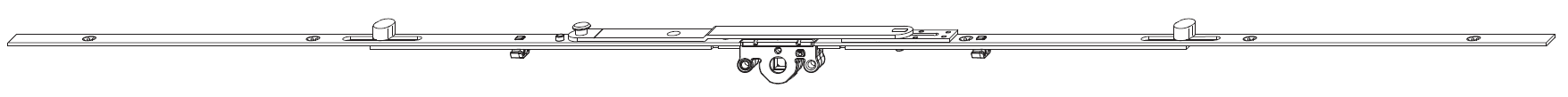 MAICO -  Cremonese MULTI-MATIC per vasistas altezza maniglia variabile con forbice per ribalta premontata - gr / dim. 1000 - entrata 15 - alt. man. CENTRALE - lbb/hbb 650 - 100