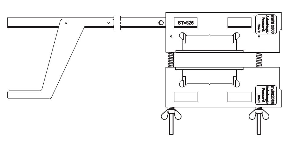 MAICO -  Dima MULTI-MATIC fresatura chiusura centr. lato cerniere con bilanciere - note HBB 801 - 1500 - dimensioni A4