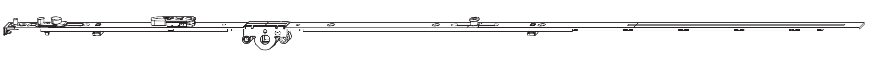 MAICO -  Cremonese MULTI-MATIC anta ribalta antieffrazione altezza maniglia fissa con piedino e dss per ribalta e bilanciere - gr / dim. 1090 - entrata 15 - alt. man. 300 - lbb/hbb 841 - 1090