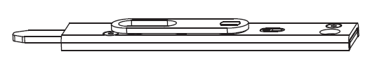 MAICO -  Catenaccio PRO-DOOR inferiore dx per seconda anta - col. ARGENTO - frontale SX - lunghezza 275 - aria 12 - canalino U - 6X24X6