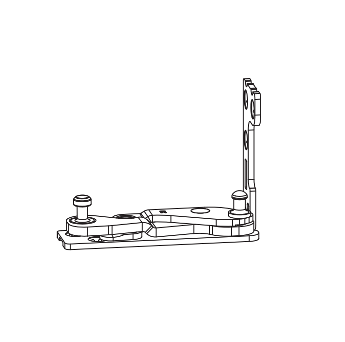 MAICO -  Cerniera MULTI-POWER angolare anta e ribalta dx corpo su anta - interasse 13