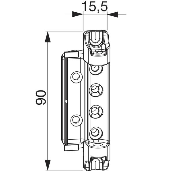 MAICO -  Supporto MULTI-MATIC TREND cerniera parte telaio - aria 12 - battuta 20