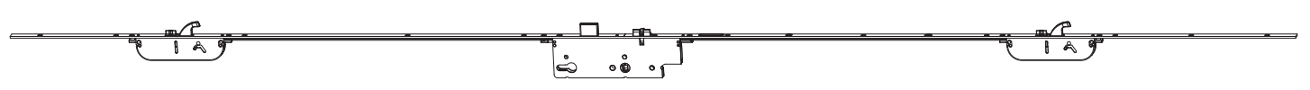 MAICO -  Serratura Multipunto PROTECT automatica con scrocco catenaccio 2 ganci - entrata 35 - h min - max 1.950 - 2.200 - frontale 16 - interasse 85