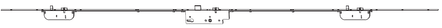 MAICO -  Serratura Multipunto PROTECT automatica con scrocco catenaccio 2 scrocchi-punzoni - entrata 55 - h min - max 1950 - 2200 - frontale 16 - interasse 85