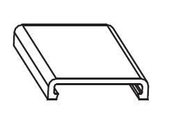 MAICO -  Profilo RAIL-SYSTEMS di copertura binario guida forbici - col. BIANCO - note RS - CN - dimensioni 6080