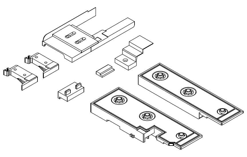 MAICO - Kit Tappo RAIL-SYSTEMS confezione accessori guida per alzante scorrevole - col. GRIGIO LUCE RAL 7035 - dimensioni S=92 - note SX - info HS-P PER LISTELLI TENUTA