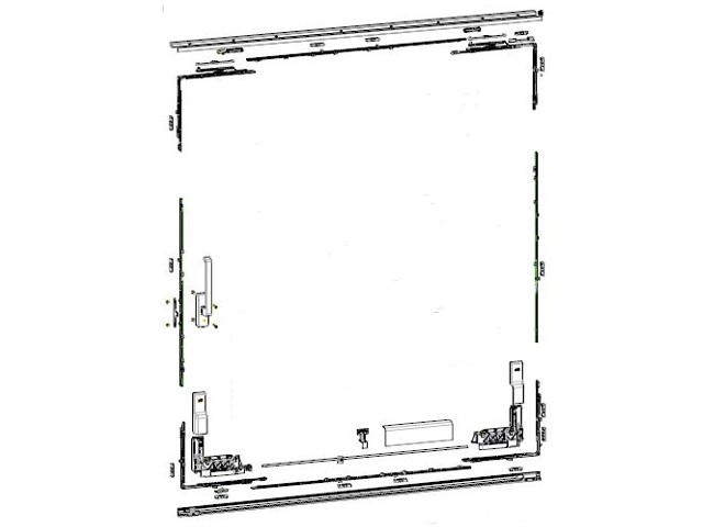 MAICO -  Carrello RAIL-SYSTEMS confezione per scorrevole parallelo complanare - col. ARGENTO - note DX - CONFEZIONE CARRELLI - info 160 KG