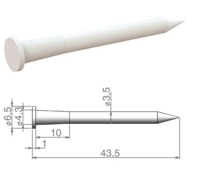 MAICO -  Chiodo MULTI-MATIC testa piana applicazione manuale - diametro 3,5 - lunghezza 43,5
