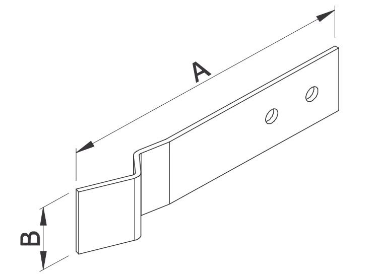 OMAD -  Arpione ACCESSORI per fissaggio telaio a muratura - mat. ACCIAIO - col. GREZZO - note ARPETTE - KG 24,6 - dimensioni 114 X 21