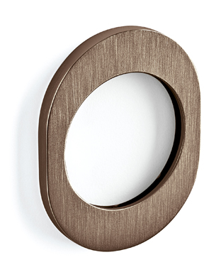 OLIVARI -  Bocchetta ACCESSORI - BOCCHETTE ovale ribassata per defender - mat. OTTONE - col. SUPER BRONZO SATINATO - note 60 X 75 X 5 - dimensioni FORO 46