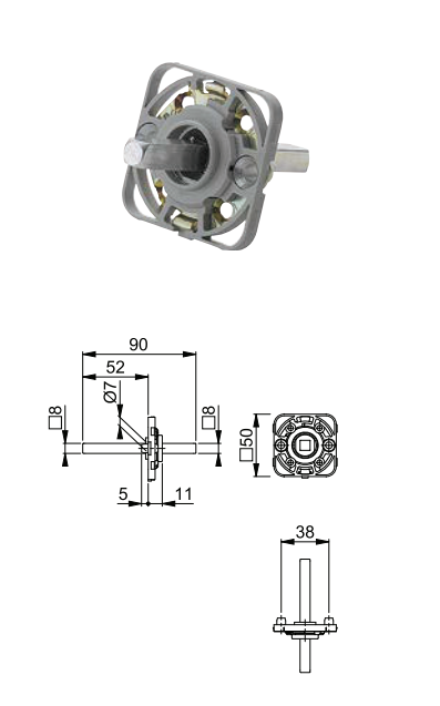 HOPPE -  Quadro q 8 con molla - dimensioni  HOPPE QUADRO RAPIDO PER PORTE D’INGRESSO - note UP52/RFL