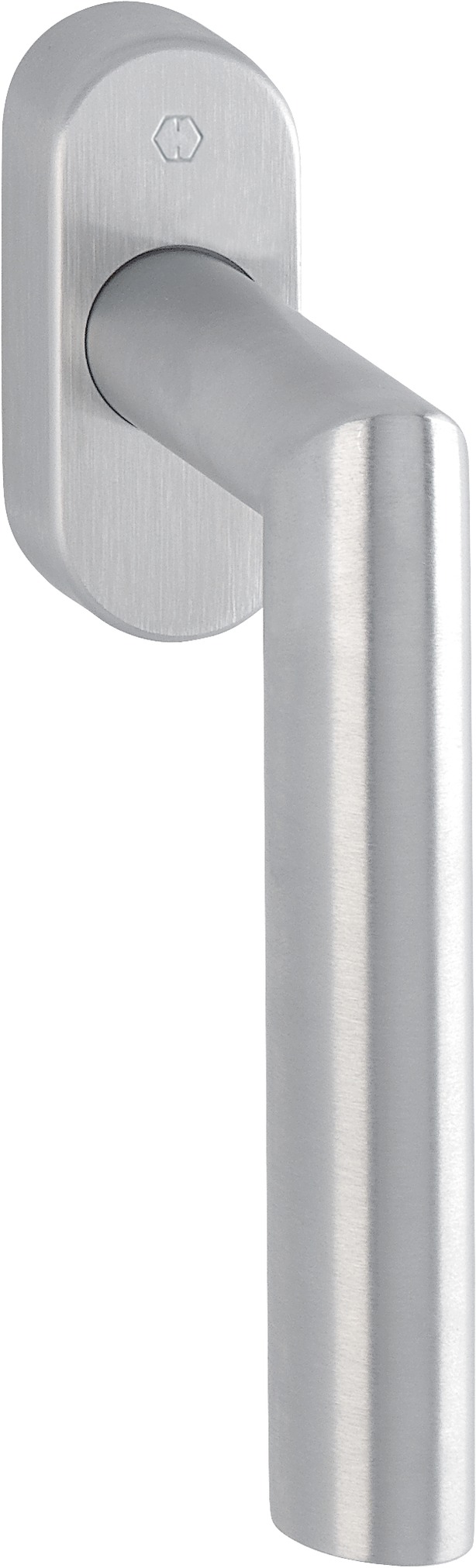 HOPPE -  Martellina AMSTERDAM dk - mat. INOX - col. F69 SATINATO - sporg. quadro 35 - scatti 4