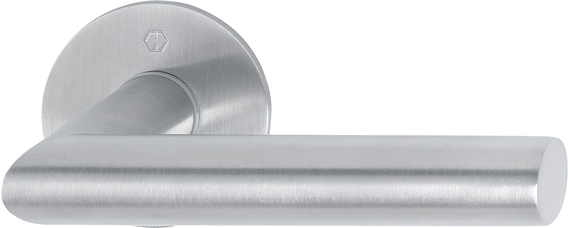 HOPPE -  Maniglia AMSTERDAM coppia con rosette e bocchette tonde senza bocchetta - mat. INOX - col. F69 SATINATO