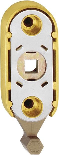 HOPPE -  Dispositivo M-KISI antieffrazione per dk con pulsante - mat. OTTONE - col. F71 LUCIDO - sporg. quadro 70