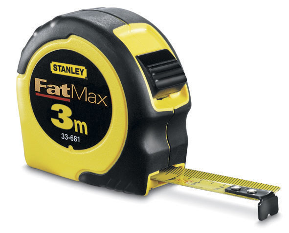 STANLEY TOOLS -  Metro MISURA flessometro a nastro mt.3 - dimensioni 16 - note FATMAX - info 2 - 33 - 681