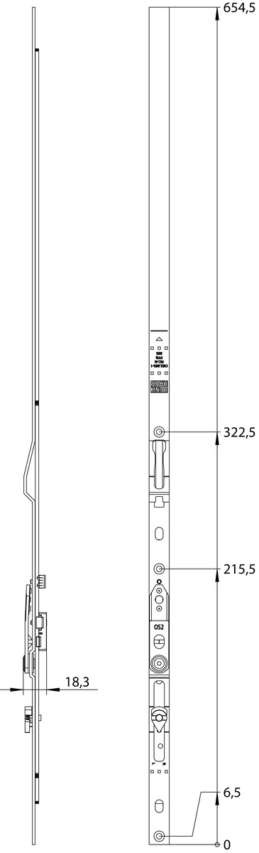 Forbice ACTIVPILOT anta ribalta corpo guida parte anta - hbb/lbb 600-800