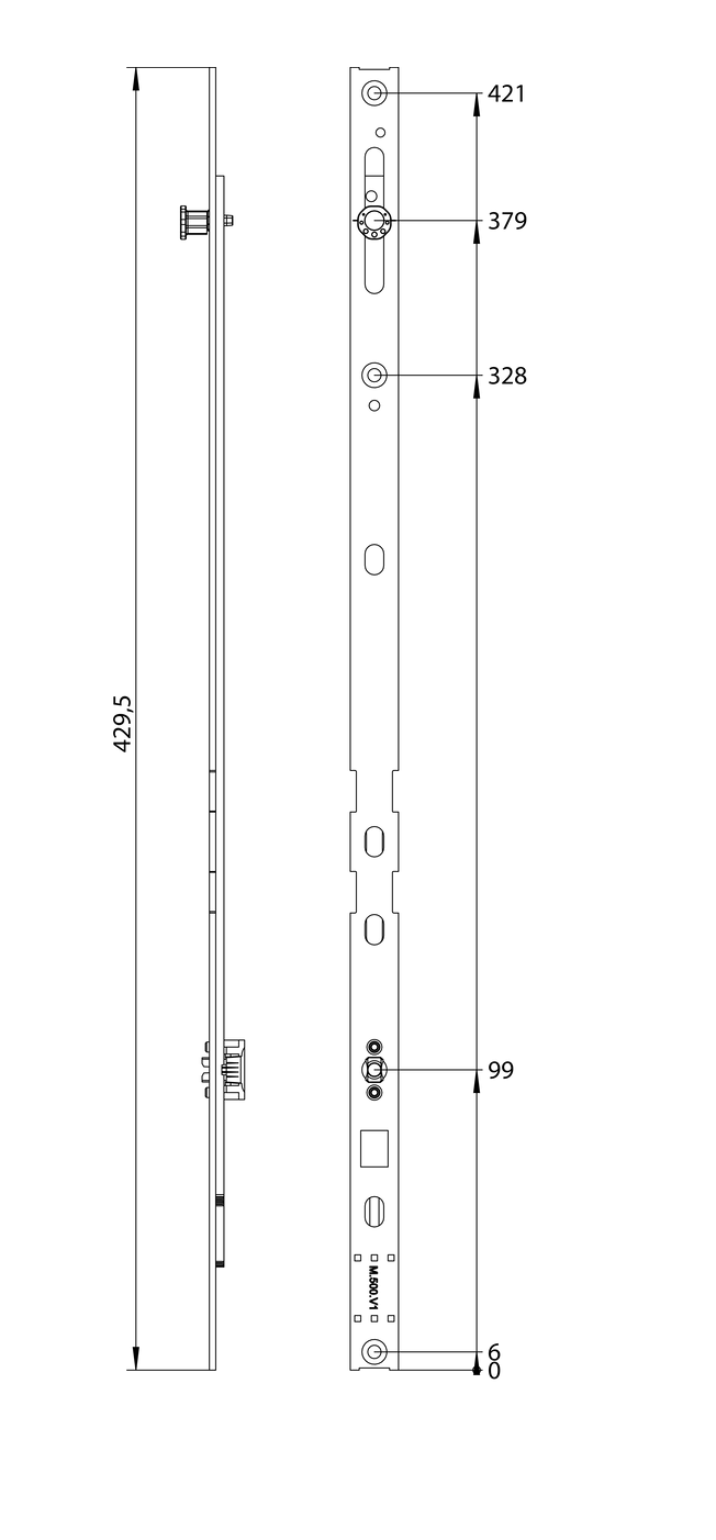 Chiusura Supplementare ACTIVPILOT centrale verticale - lunghezza 500