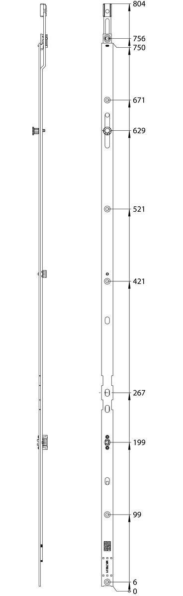 Chiusura Supplementare ACTIVPILOT centrale verticale - lunghezza 750