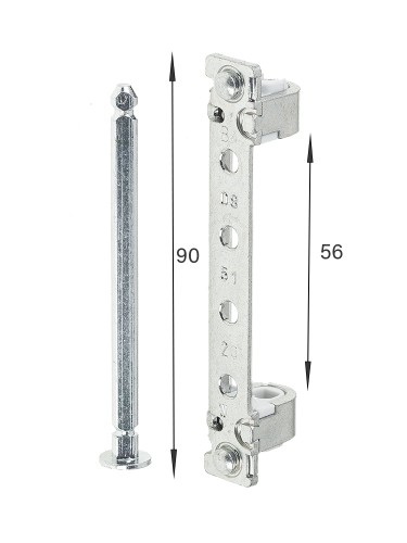 Supporto ACTIVPILOT per serramenti in pvc cerniera parte telaio - portata (kg) 130/150